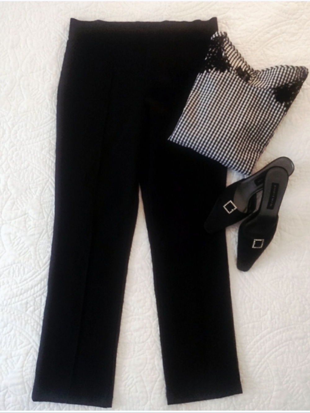 LOGO black ankle trousers.